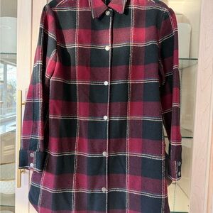 BB Dakota Black and Red Plaid Utility shacket